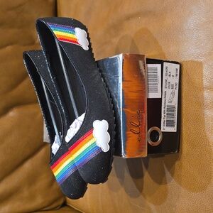 Ellie Glitter Rainbow Flats Size 9